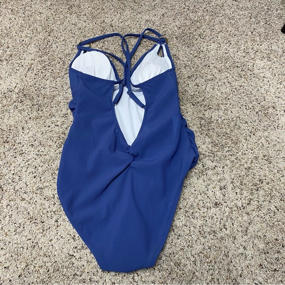 Charmo swimsuit women's size medium 8 blue one piece strappy new with tags - Picture 3 of 13